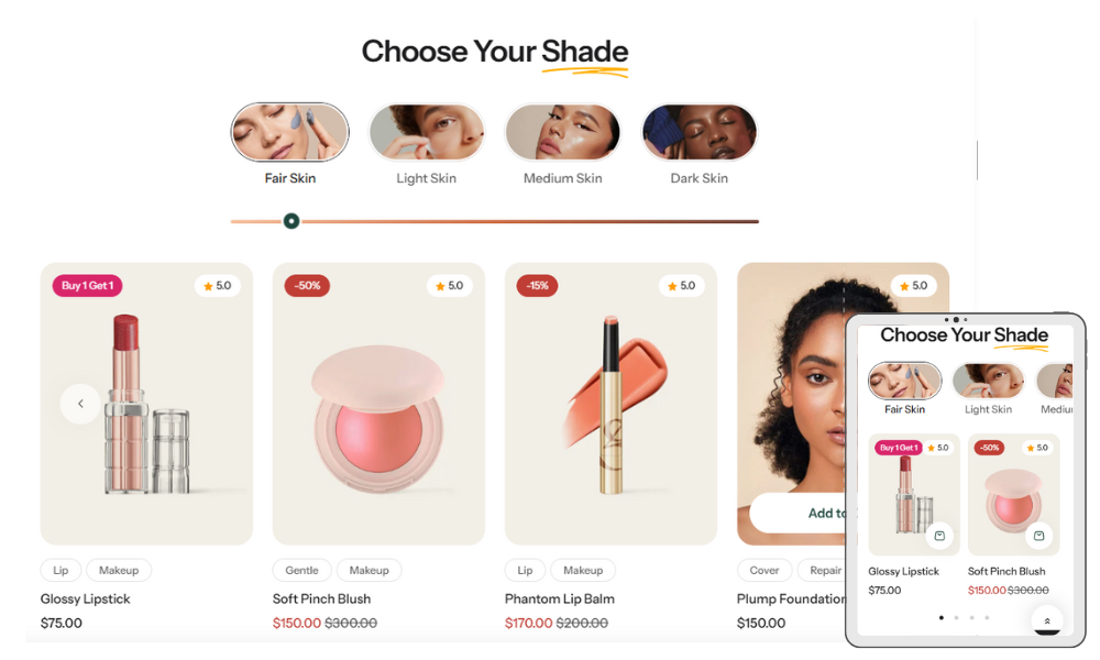 Shade Finder – Shop by Skin Tone